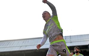 Selebrasi Erling Haaland saat City menghajar Palace di Liga Inggris (AFP)