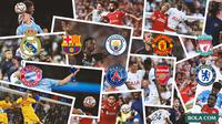 Kolase - Real Madrid, MU, Barcelona, Liverpool, Manchester City, Bayern Munchen, PSG, Chelsea, Totenham Hotspur, Arsenal (Bola.com/Adreanus Titus)