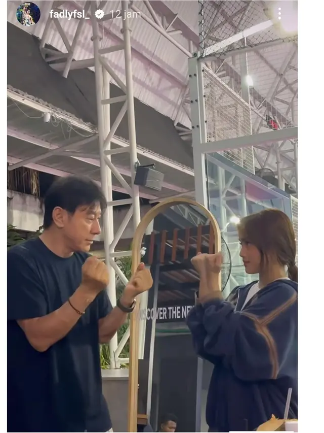 7 Potret Fuji dan Verrell Olahraga Bareng Shin Tae-yong, Diajari Tren Velocity
