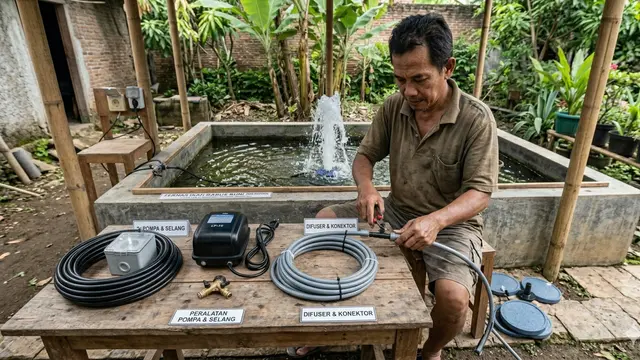 Cara Membuat Sistem Aerasi Sederhana untuk Ternak Ikan Gabus Rumahan. Gemini