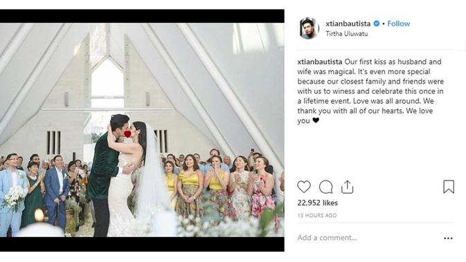 Pernikahan Christian Bautista dan Kat Ramnani (Instagram/ xtianbautista)