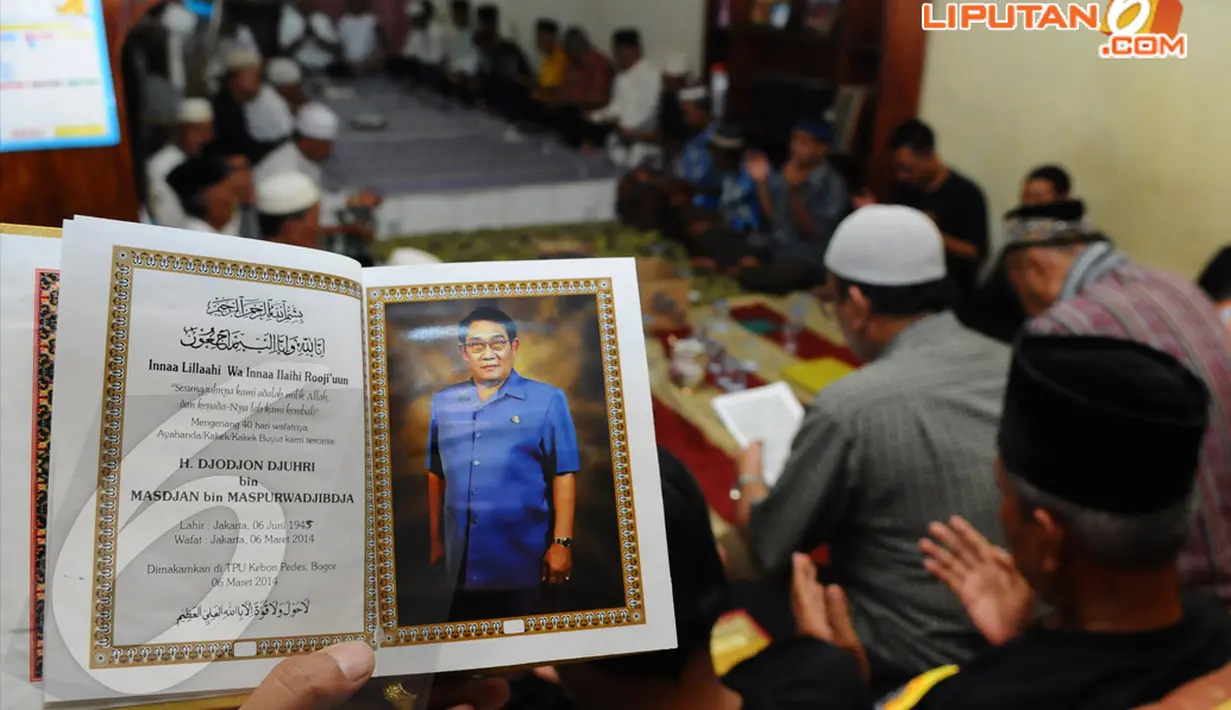Keluarga Almarhum Jojon gelar acara 40 Hari Kepergian Jojon, Ciledug, Tangerang, Senin (14/04/2014) (Liputan6.com/Andrian M Tunay).