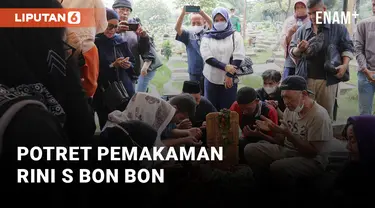 Suasana Pemakaman Jenazah Rini S Bon Bon di TPU Kawi Kawi