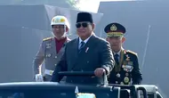Prabowo Pimpin Upacara HUT ke-80 Bhayangkara di Cikeas