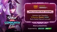 Streaming Vidio Community Cup Ladies Season 1 : PUBGM Series 1. (Sumber : dok. vidio.com)