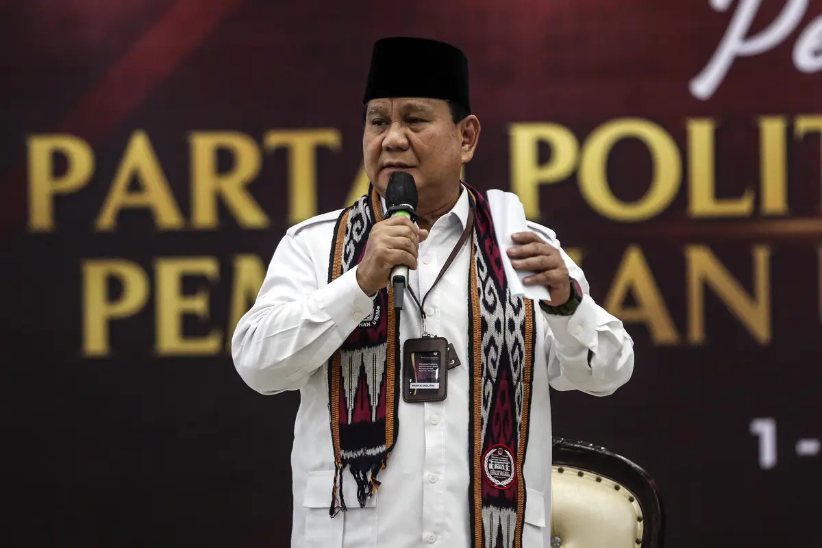 Prabowo Daftarkan Partai Gerindra ke KPU