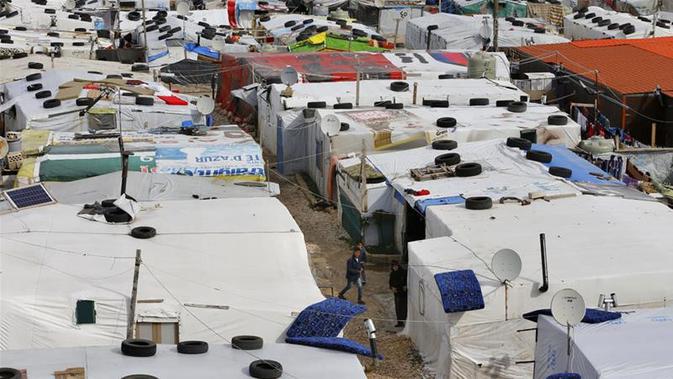 Lebanon telah menerima 1,5 juta pengungsi Suriah setelah perang saudara pecah pada 2011 lalu (AP/Bilal Hussein)