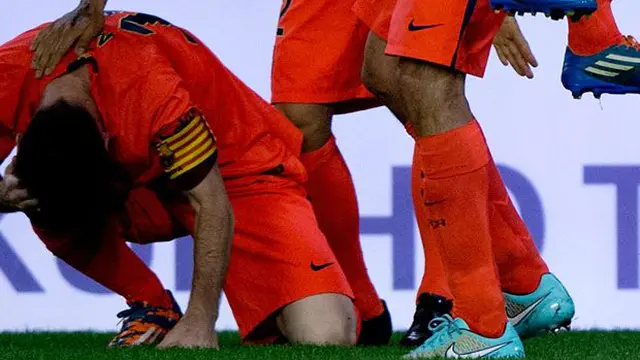 Messi Kena Sambit Botol di Valencia (udah)