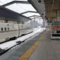 Kereta peluru atau shinkasen di Tokyo, Jepang. (Liputan6.com/Marco Tampubolon)