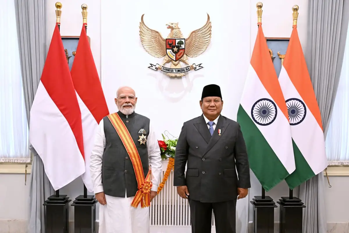 Presiden Prabowo Subianto bertemu dengan Perdana Menteri India Narendra Modi di Istana Merdeka, Jakarta, Selasa, 7 Juli 2026.