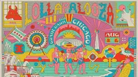 Poster&nbsp;Lollapalooza 2023 dibuat ilustrator Indonesia,&nbsp;Kendra Ahimsa. (dok. Twitter&nbsp;@lollapalooza)