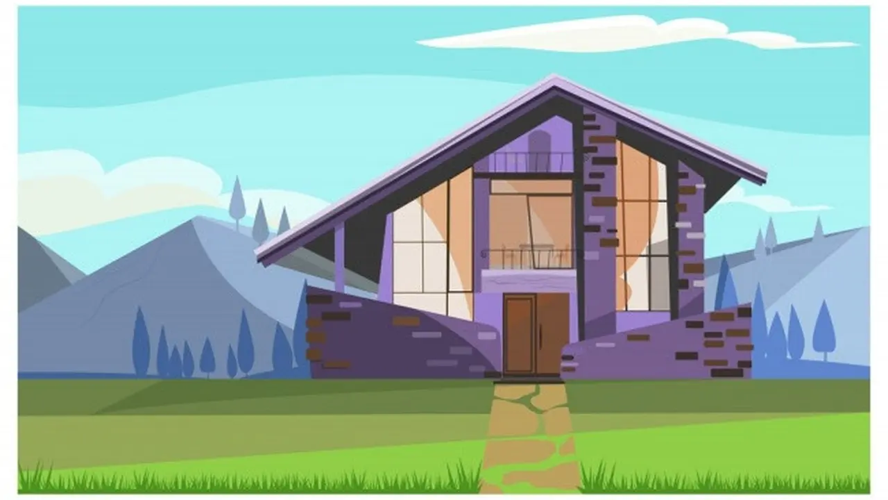 Rumah Kecil Keren dengan Desain Artistik (credit: katemangostar/freepik)