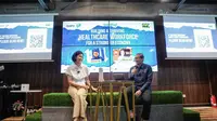 mantan Menparekraf Sandiaga Uno bersama CEO Siloam Hospitals Group, Caroline Riady dalam acara bertajuk 'Building a Thriving Healthcare Workforce for a Stronger Economy di Jakarta. (Tim News).