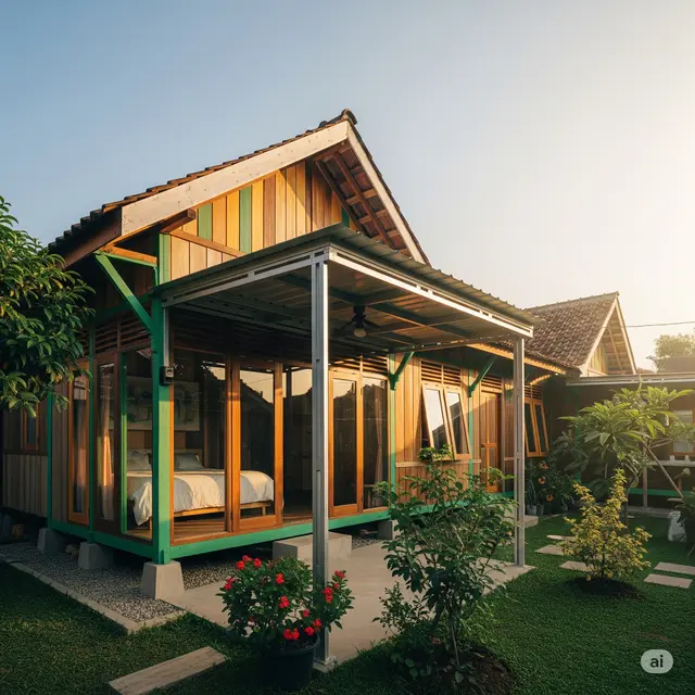 Rumah Sederhana Unik di Desa.