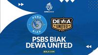 PSBS Biak vs Dewa United di BRI Super League. (Bola.com/Generated AI)
