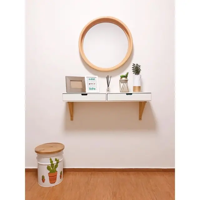 Model Meja Rias Modern Menempel Dinding