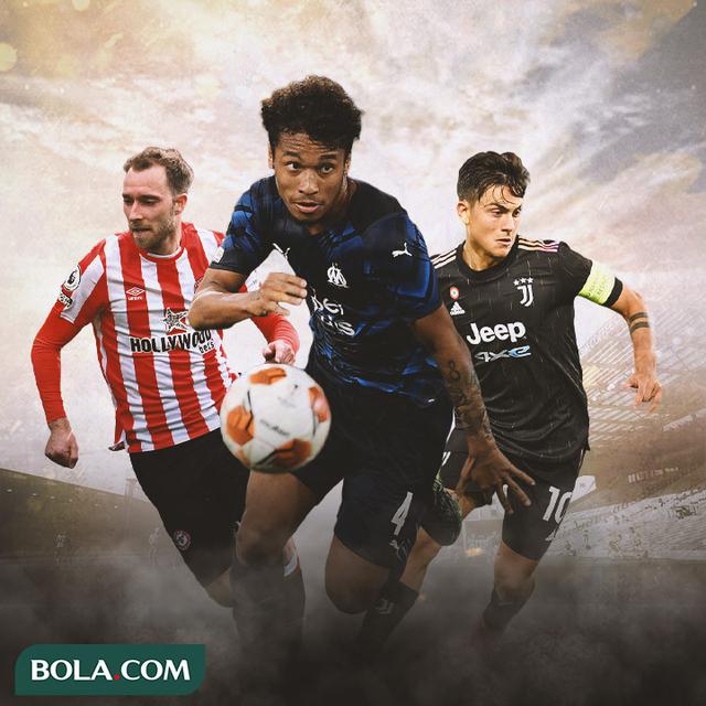 Ilustrasi - Christian Eriksen, Boubacar Kamara, Paulo Dybala