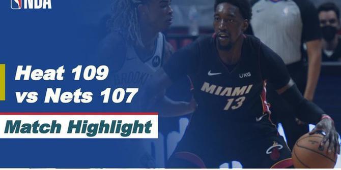 VIDEO: Highlights NBA, Bam Adebayo Bantu Miami Heat Kalahkan Brooklyn Nets 109-107