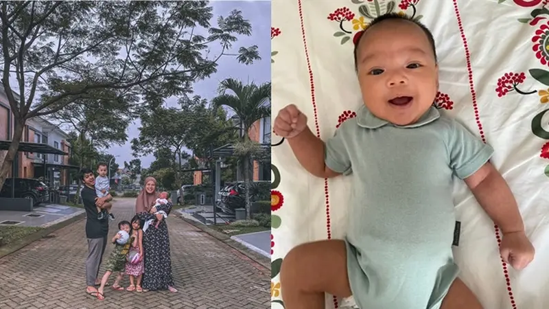 Hampir Berusia 2 Bulan, Ini 6 Potret Gemas Anak Keempat Ricky Harun dan Herfiza