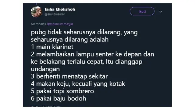 Komentar PUBG (Sumber: twitter.com/smileinsmall/)