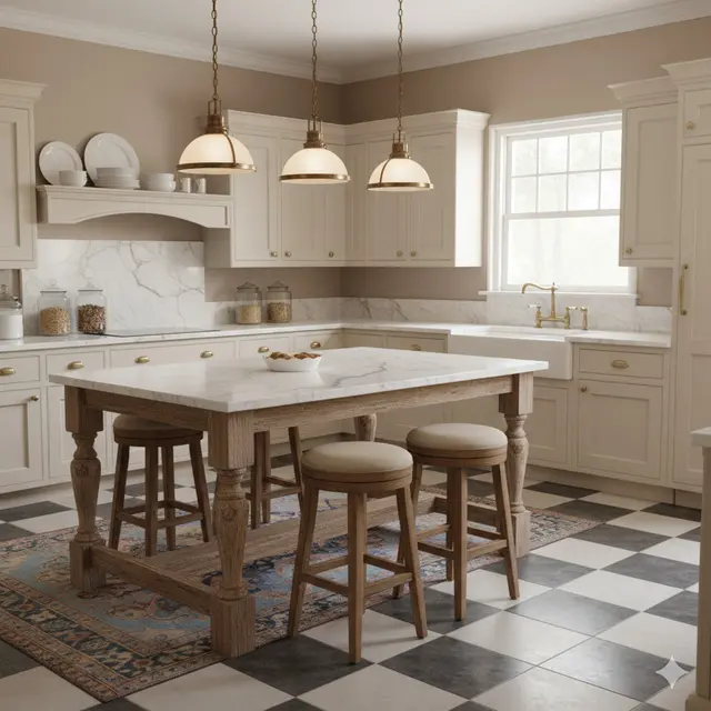 Inspirasi Dapur Klasik Sederhana untuk Keluarga Muda. Gemini