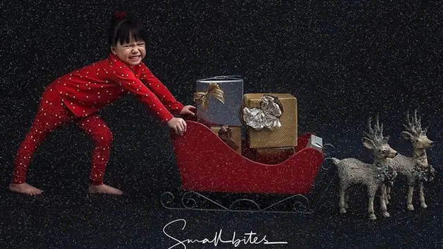 6 Pemotretan Gempi Bertema Natal, Aksinya Lucu dan Bikin Gemas