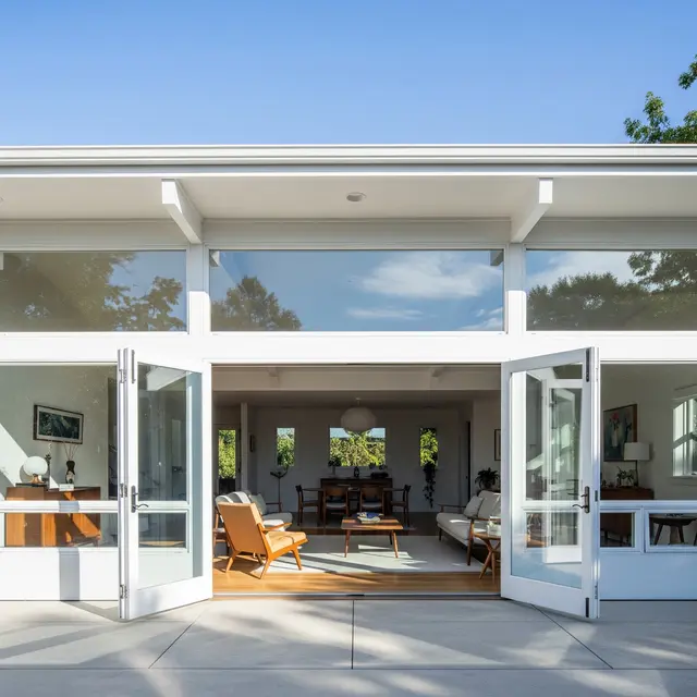 Contoh Rumah 1 Lantai Desain Klasik Modern (AI)