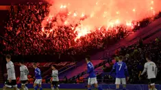 Leicester City berhasil menorehkan kemenangan 3-1 saat menjamu Legia Warsawa dalam matchday kelima di King Power Stadium, Jumat (26/11/2021). (AFP/Oli Scarff)