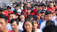 Salah satu event lari di Banyuwangi yang digelar tahun lalu, Banyuwangi Healthy Run ( istimewa)