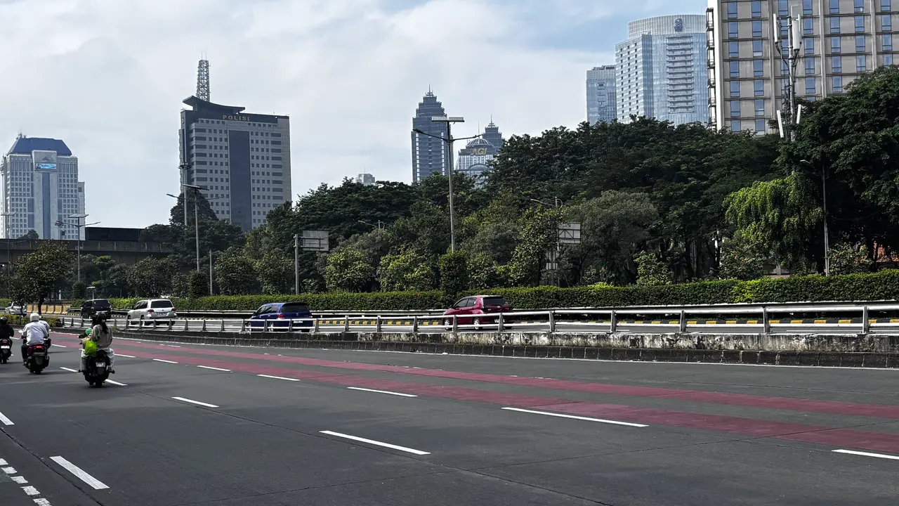 Jalanan protokol di Jakarta sepi di musim mudik Lebaran 2026