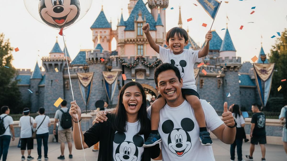 5 Prompt AI Foto Keluarga Liburan di Disneyland, Hasilnya Realistis dan Seru