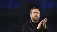 Graham Potter dikabarkan telah setuju menjadi manajer Chelsea menggantikan Thomas Tuchel yang dipecat. Chelsea harus membayar&nbsp;hingga 20 juta pound atau sekitar Rp 344 miliar sebagai kompensasi mendatangkan Graham Potter dari Brighton &amp; Have Albion. (Oli SCARFF / AFP)