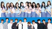 Sama-sama jebolan Produce 101, IOI dan Wanna One bertemu dalam Produce 48. (Soompi)