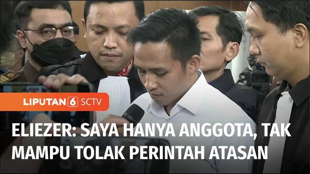 Usai menjalani sidang pembacaan dakwaan, terdakwa Richard Eliezer menyampaikan permintaan maaf kepada keluarga korban, Brigadir Yosua. Terdakwa menyampaikan penyesalan sekaligus menegaskan, tindakannya melaksanakan perintah pimpinan, Ferdy Sambo.