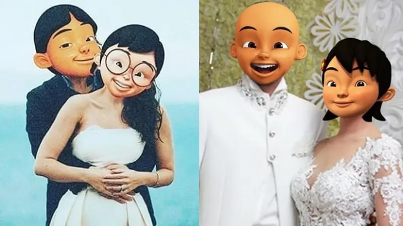 6 Editan Foto Mei Mei dan Susanti Jadi Pengantin Ini Absurd, Bikin Ngakak