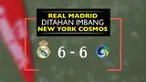 Video pertandingan persahabatan Footgolf antara Real Madrid melawan New York Cosmos yang diadakan oleh sponsor resmi Fly Emirates.