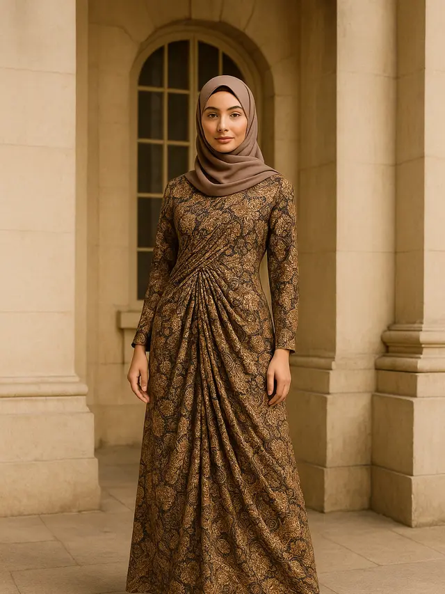 Model Baju Batik Syar’i Elegan Motif Klasik