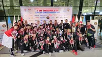 Atlet pencak silat Indonesia sudah tiba di tanah air usai bertanding di SEA Games 2023