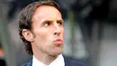 Middlesbrough manager Gareth Southgate watches his players prepare before their EPL match against Newcastle United at St James' Park in Newcastle, north-east England on May 11 2009. AFP PHOTO/ANDREW YATES