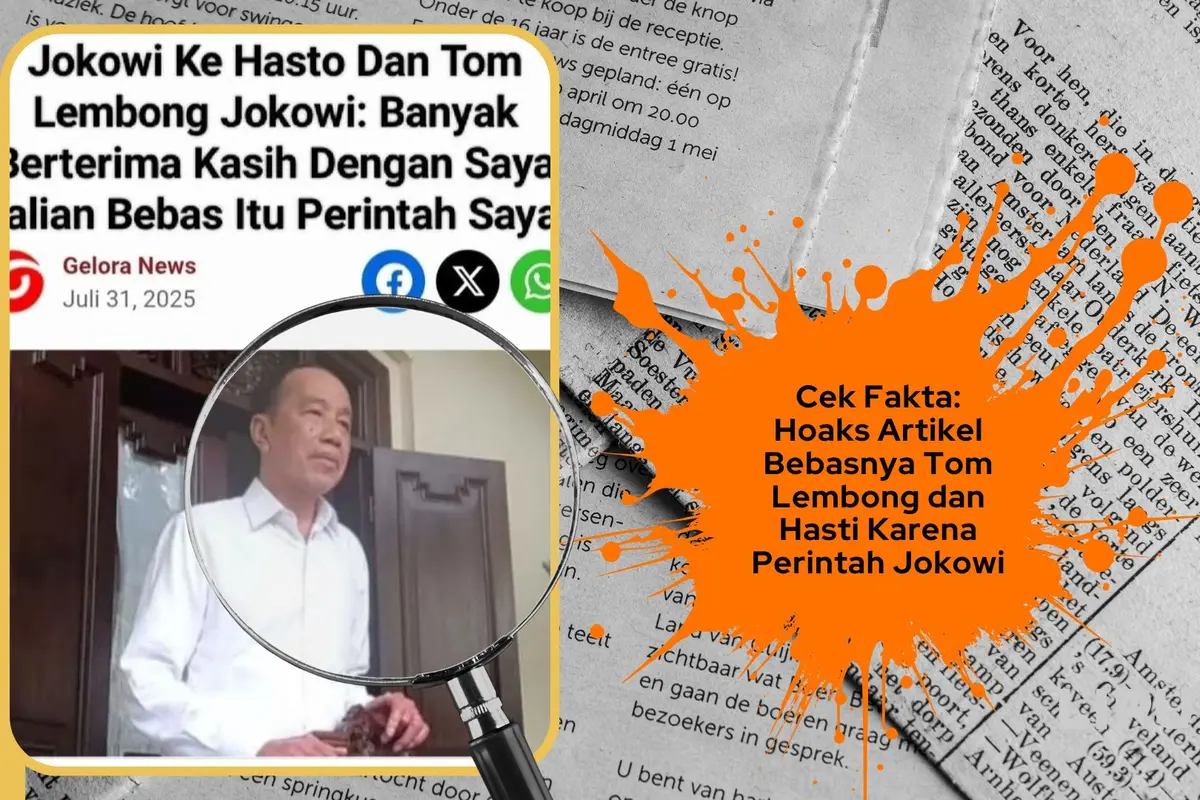 Cek fakta artikel bebasnya Tom Lembong dan Hasto karena perintah Jokowi