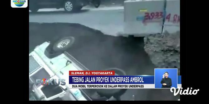 Mobil Terperosok di Lubang Proyek Underpass Sleman Berhasil Dievakuasi