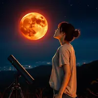 mimpi gerhana bulan ©Ilustrasi dibuat AI