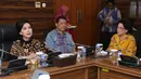 Arief berharap para Puteri Indonesia ini saat kembali ke daerahnya bisa membantu pertumbuhan ekonomi menjadi lebih berkualitas. (Adrian Putra/Bintang.com)