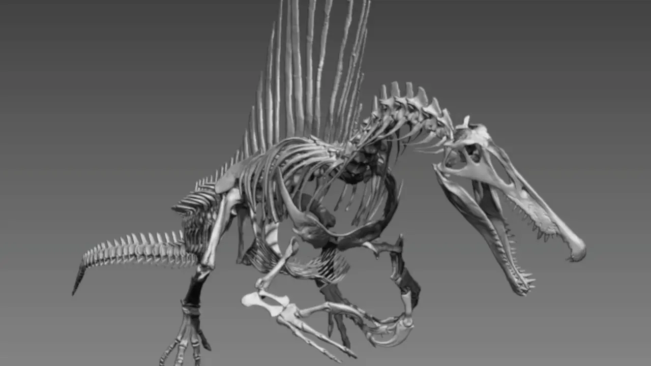Dinosaurus aneh, setengah bebek, setengah buaya