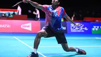 Aksi&nbsp;Chico Aura Dwi Wardoyo berlaga pada 16 besar Japan Open 2022. (Dok. PBSI)