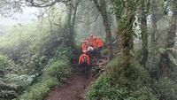 Pendaki wanita patah kaki di Gunung Abang. (Istimewa)