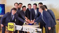 Penandatanganan Nota Kesepahaman (MoU) PT Asuransi Untuk Semua (Tap Insure) bersama Shinhan EZ General Insurance, grup konglomerasi bidang keuangan terbesar di Korea Selatan pasa Selasa (24/10/2023) - (Liputan6.com/Vatrischa Putri Nur Sutrisno)
