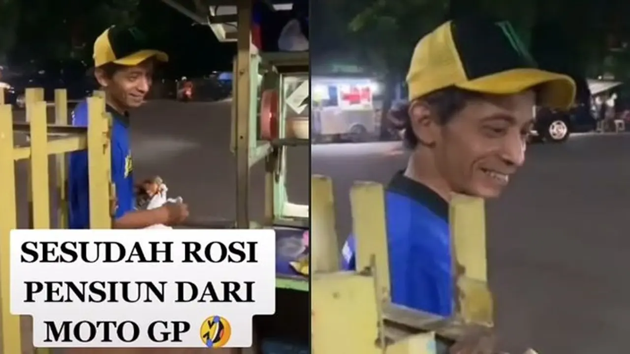 Viral Pria 'Kembaran' Valentino Rossi Beli Nasi Goreng, Sekilas Mirip