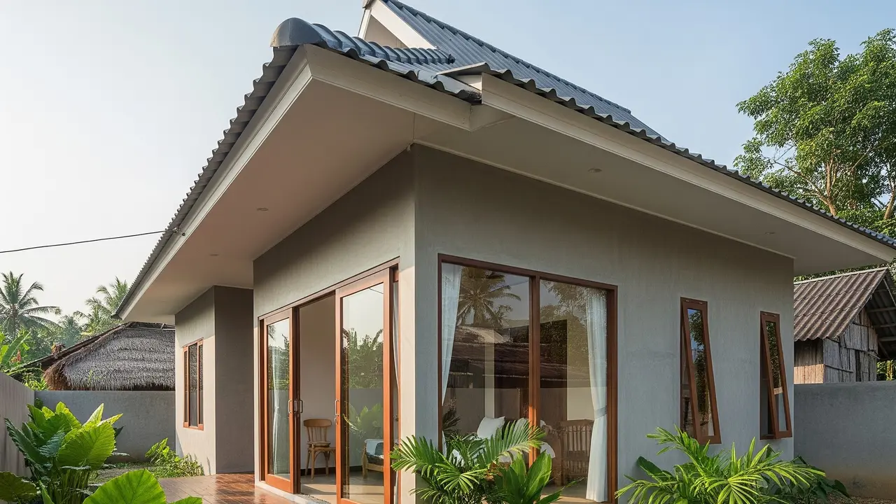 Inspirasi Rumah Kecil di Desa dengan Konsep Tropis Modern