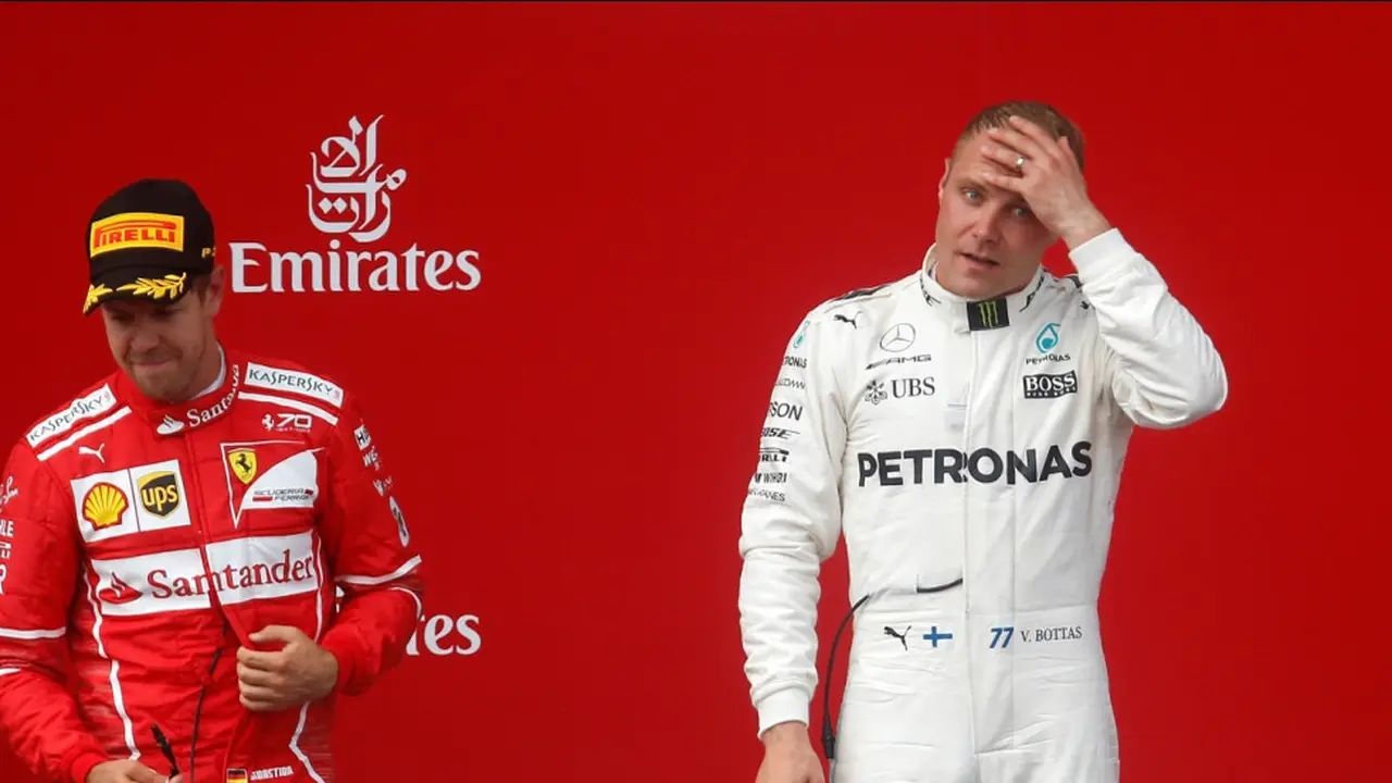 Sebastian Vettel dan Valtteri Bottas 